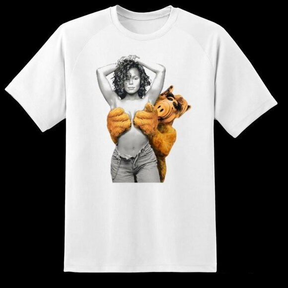Janet Jackson True Love ALF Meme Funny Fan Gift Graphic Pop Music T-Shirt 159 - Picture 1 of 5